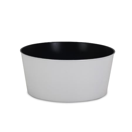 Cheungs 11.5 in. Round Tapered Recycled Plastic Planter, White PP-114WT